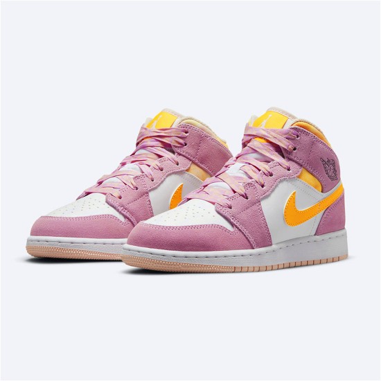 Jordan 1 Mid SE Arctic Pink Light Arctic Rosa/University Guld-Vit Jordan Skor