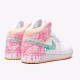 Jordan 1 Mid Paint Drip Vit/Grön Glow-Arctic Punch Jordan Skor