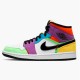 Jordan 1 Mid SE Multi-Color Vit/Svart-Lightbulb-Team Orange Jordan Skor