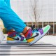 Jordan 1 Mid SE Multi-Color Vit/Svart-Lightbulb-Team Orange Jordan Skor