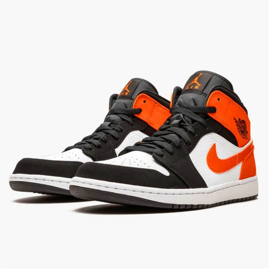 Jordan 1 Mid Shattered Backboard Svart/Vit-Starfish Jordan Skor