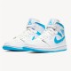 Jordan 1 Mid UNC Vit/Dark Powder Blå-Vit Jordan Skor