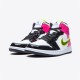 Jordan 1 Mid White Black Cyber Pink Vit/Svart-Cyber-Rosa Jordan Skor