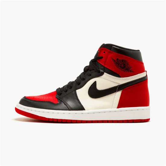 Jordan 1 High Bred Toe Gym Röd/Svart-Summit Vit Jordan Skor