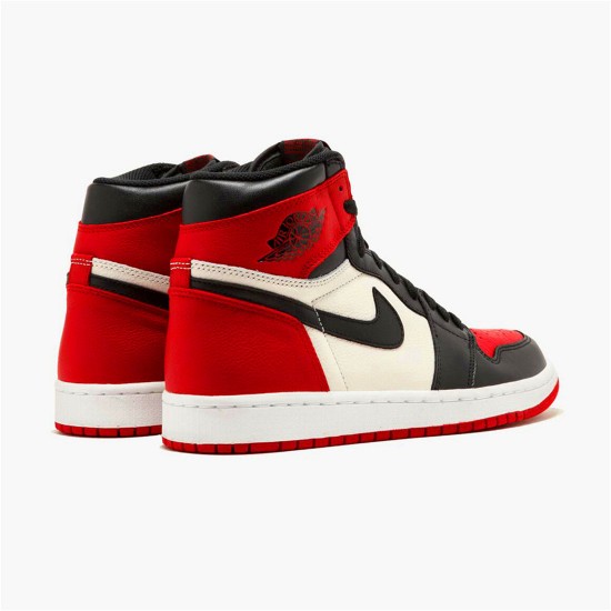 Jordan 1 High Bred Toe Gym Röd/Svart-Summit Vit Jordan Skor