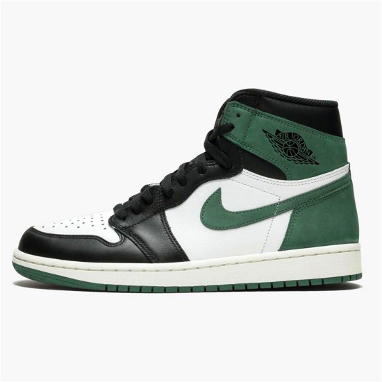 Jordan 1 High Clay Green Summit Vit/Clay Grön-Svart Jordan Skor