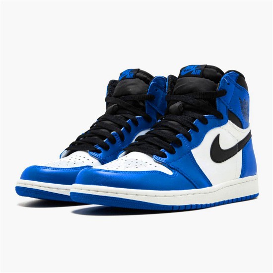 Jordan 1 High Game Royal Game Royal/Svart-Summit Vit Jordan Skor