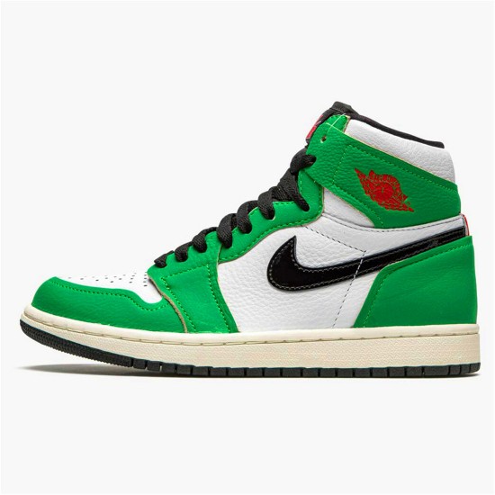 Jordan 1 High Lucky Green Lucky Grön/Vit-Sail-Svart Jordan Skor