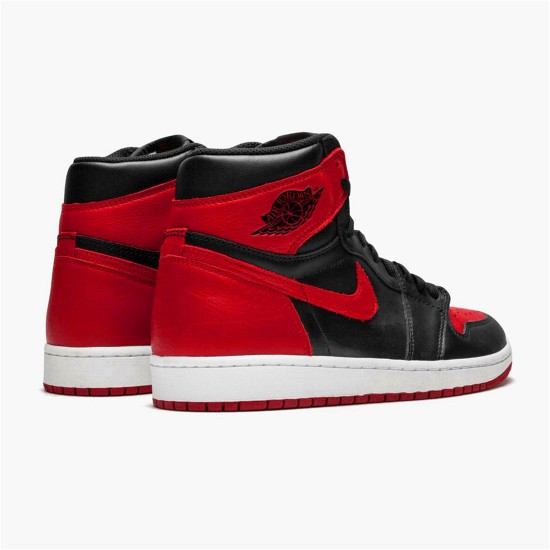 Jordan 1 High Bred Banned (2016) Svart/Varsity Röd-Vit Jordan Skor