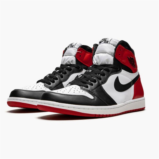 Jordan 1 Mid Black Toe (2016) Vit/Varsity Röd/Svart Jordan Skor