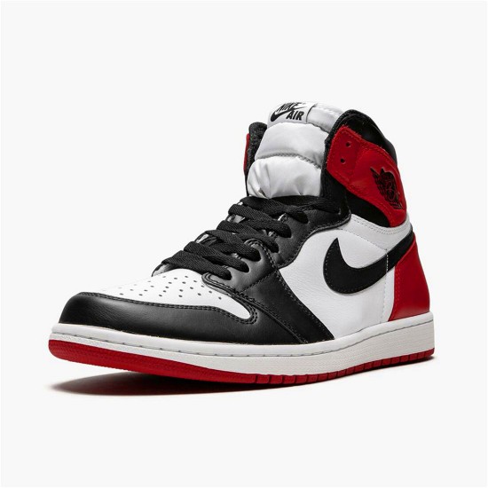 Jordan 1 Mid Black Toe (2016) Vit/Varsity Röd/Svart Jordan Skor