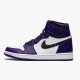 Jordan 1 High Court Purple White Court Lila/Vit-Svart Jordan Skor