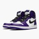 Jordan 1 High Court Purple White Court Lila/Vit-Svart Jordan Skor