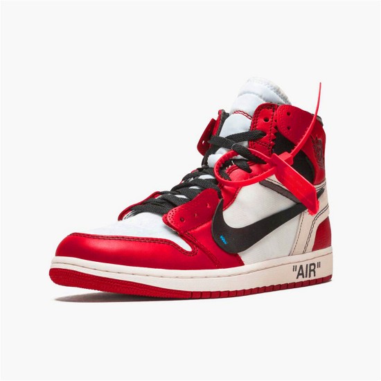 Jordan 1 High Off-White Chicago Vit/Svart-Varsity Röd Jordan Skor