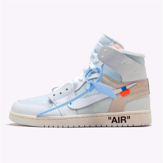 Jordan 1 High Off-White White Vit/Vit Jordan Skor