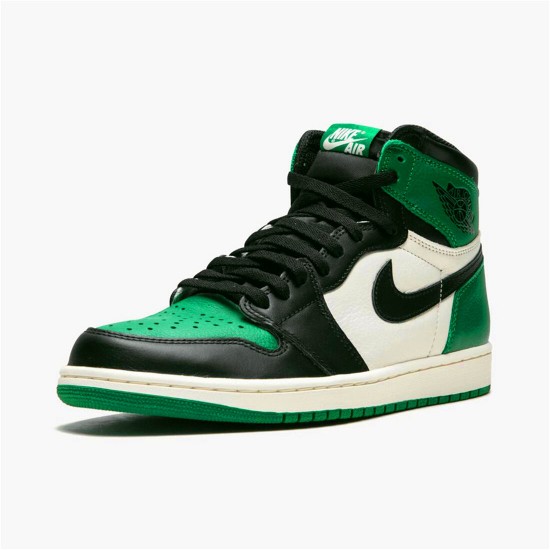 Jordan 1 High Pine Green Pine Grön/Sail-Svart Jordan Skor