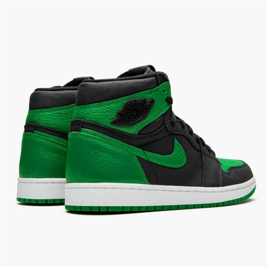 Jordan 1 High Pine Green Black Svart/Pine Grön-Vit-Gym Röd Jordan Skor