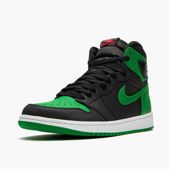 Jordan 1 High Pine Green Black Svart/Pine Grön-Vit-Gym Röd Jordan Skor