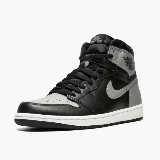 Jordan 1 High Shadow (2018) Svart/Medium Grå-Vit Jordan Skor