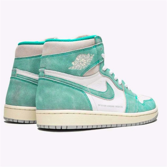 Jordan 1 High Turbo Green Turbo Grön/Sail-Vit-Light Smoke Grå Jordan Skor