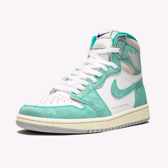 Jordan 1 High Turbo Green Turbo Grön/Sail-Vit-Light Smoke Grå Jordan Skor