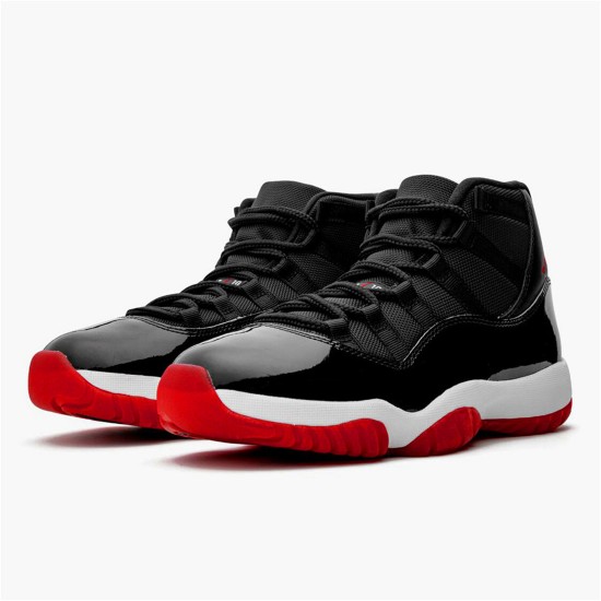 Jordan 11 Retro Playoffs Bred (2019) Svart/Vit-Varsity Röd Jordan Skor