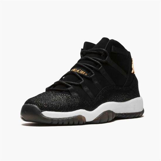 Jordan 11 Retro Heiress Black Stingray Svart/Metallic Guld-Vit-InfraRöd 23 Jordan Skor