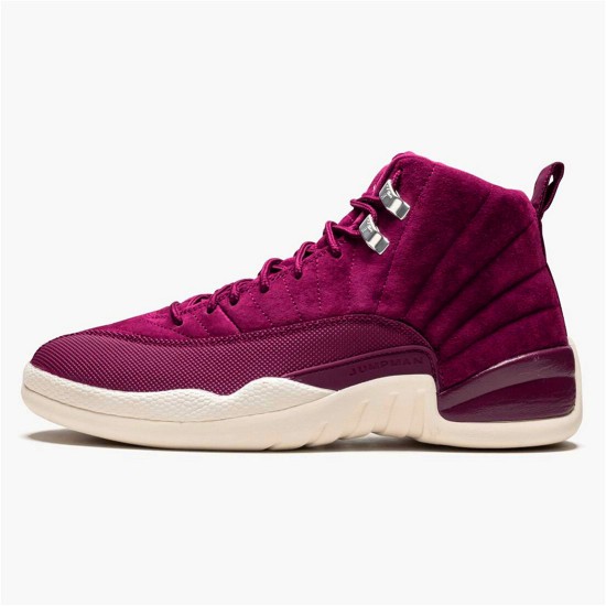 Jordan 12 Retro Bordeaux Bordeaux/Sail-Metallic Silver Jordan Skor