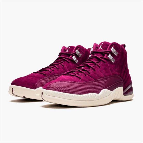 Jordan 12 Retro Bordeaux Bordeaux/Sail-Metallic Silver Jordan Skor