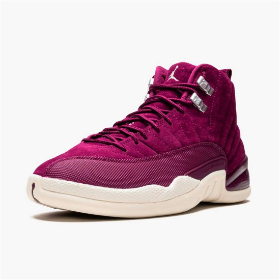 Jordan 12 Retro Bordeaux Bordeaux/Sail-Metallic Silver Jordan Skor