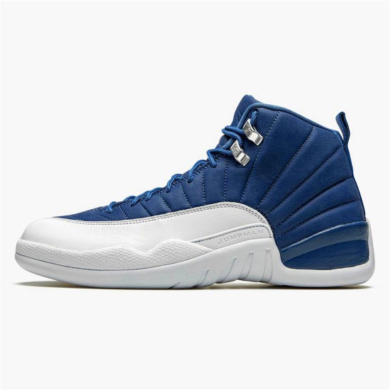 Jordan 12 Retro Indigo Stone Blå/Legend Blå-Obsidian Jordan Skor