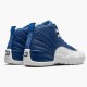 Jordan 12 Retro Indigo Stone Blå/Legend Blå-Obsidian Jordan Skor