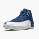 Jordan 12 Retro Indigo Stone Blå/Legend Blå-Obsidian Jordan Skor