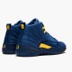 Jordan 12 Retro Michigan College Navy/Amarillo Jordan Skor