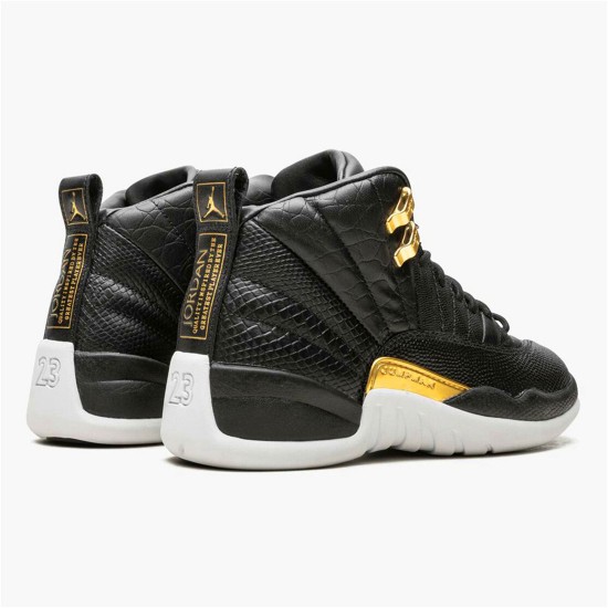 Jordan 12 Retro Black Metallic Gold White Svart/Metallic Guld-Vit Jordan Skor