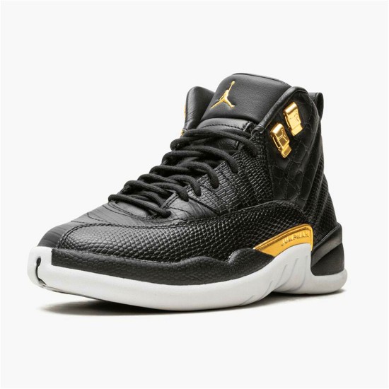 Jordan 12 Retro Black Metallic Gold White Svart/Metallic Guld-Vit Jordan Skor