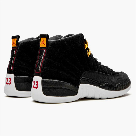 Jordan 12 Retro Reverse Taxi Svart/Vit-Taxi-Svart Jordan Skor