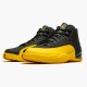 Jordan 12 Retro Black University Gold Svart/University Guld Jordan Skor