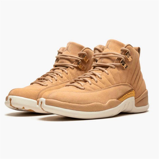 Jordan 12 Retro Vachetta Tan Vachetta Tan/Metallic Guld-Sail Jordan Skor