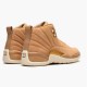 Jordan 12 Retro Vachetta Tan Vachetta Tan/Metallic Guld-Sail Jordan Skor