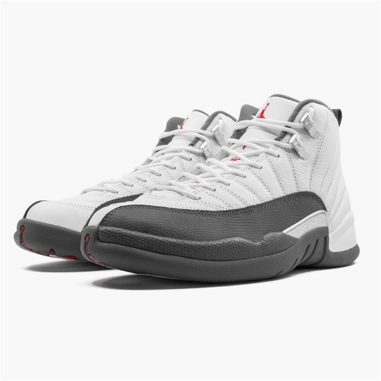 Jordan 12 Retro White Dark Grey Vit/Dark Grå-Gym Röd Jordan Skor