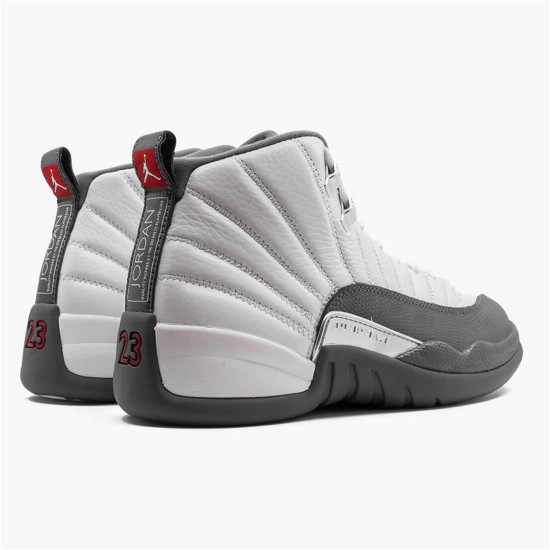 Jordan 12 Retro White Dark Grey Vit/Dark Grå-Gym Röd Jordan Skor