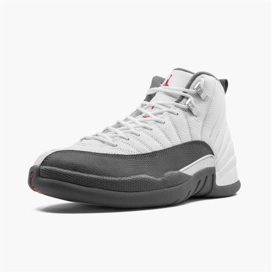 Jordan 12 Retro White Dark Grey Vit/Dark Grå-Gym Röd Jordan Skor