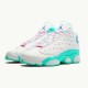 Jordan 13 Retro White Soar Green Pink Vit/Soar-Grön-Rosa Jordan Skor