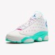 Jordan 13 Retro White Soar Green Pink Vit/Soar-Grön-Rosa Jordan Skor