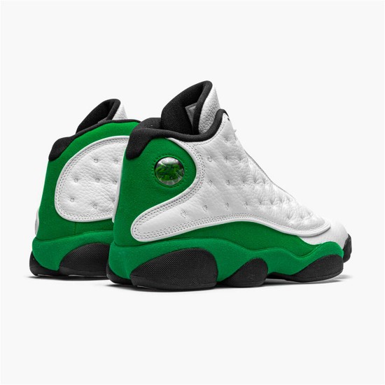 Jordan 13 Retro White Lucky Green Vit/Vit-Lucky Grön-Svart Jordan Skor