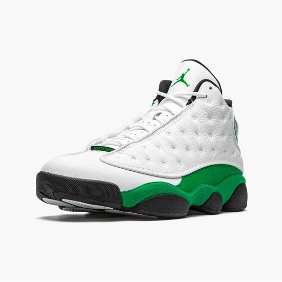 Jordan 13 Retro White Lucky Green Vit/Vit-Lucky Grön-Svart Jordan Skor