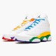 Jordan 13 Retro Playground Vit/Svart-Court Lila-Total Orange-Pine Grön Jordan Skor