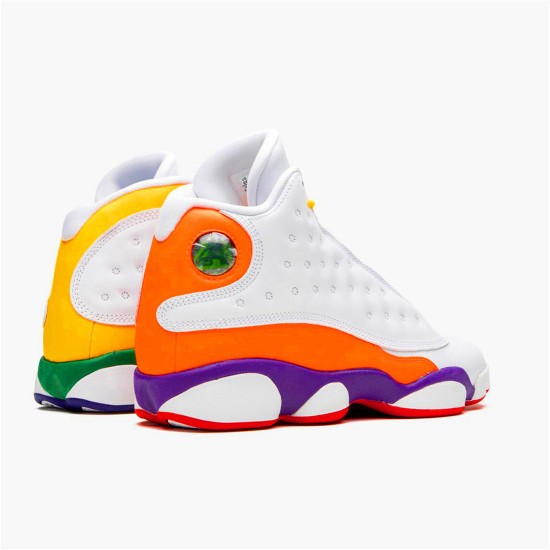 Jordan 13 Retro Playground Vit/Svart-Court Lila-Total Orange-Pine Grön Jordan Skor