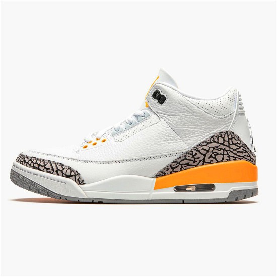 Jordan 3 Retro Laser Orange Vit/Laser Orange-Cement Grå-Svart Jordan Skor